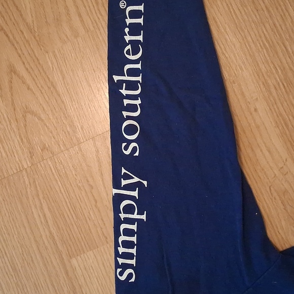 Simply Sourhern Graphic Longsleeve Blue 100% Cotton Shirt Size Youth Large - Picture 3 of 5